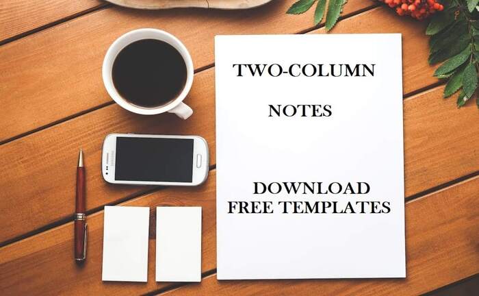 How to make Two Column Notes Template【Download Free PDF】